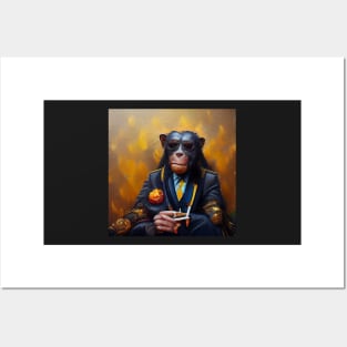 head chimp Posters and Art